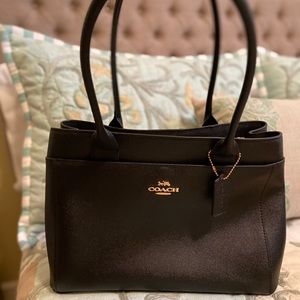 New Coach Crossgrain Black Casey Tote